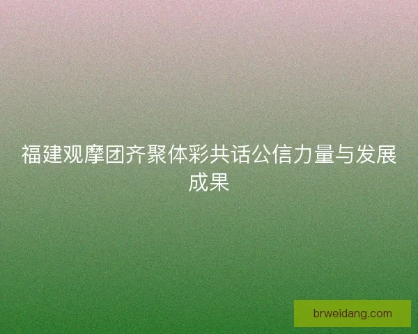 福建观摩团齐聚体彩共话公信力量与发展成果 福建观摩团齐聚体彩共话公信力量与发展成果